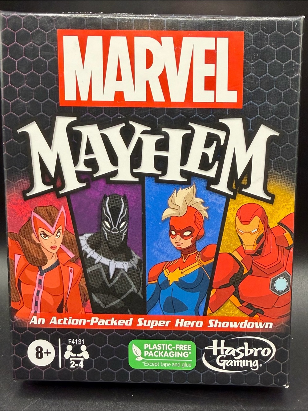 Hasbro Marvel Mayhem Super Hero Card Game - Red/Blue/Yellow/Purple/Black